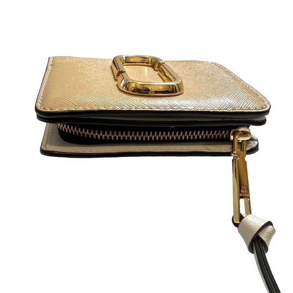 Marc Jacobs Women’s Gold & Sage Green The Snapshot Mini Compact Wallet - Picture 4 of 12
